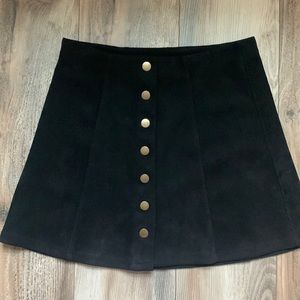 Black button up skirt